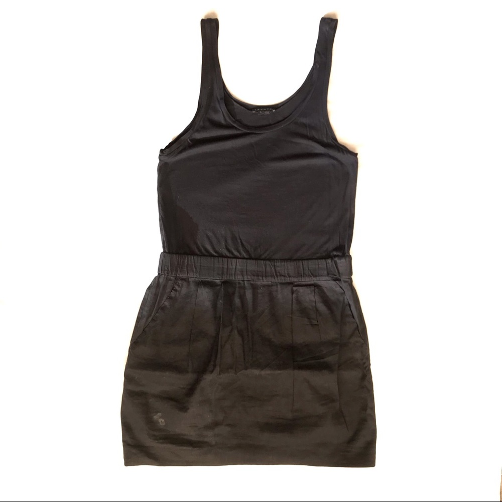Theory black tank dress jumper pockets